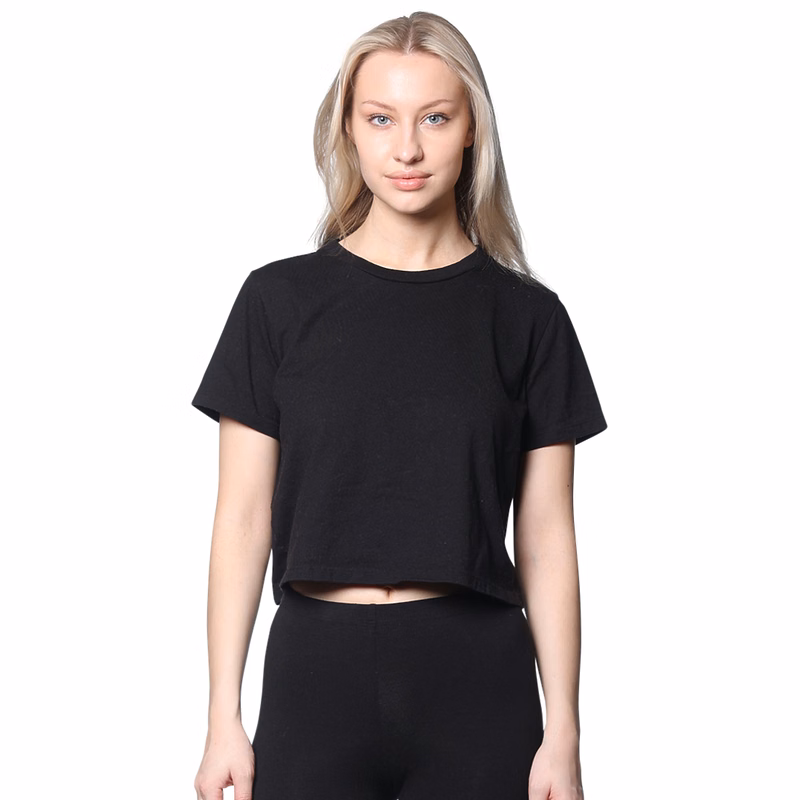Womens Rib Crop Tee