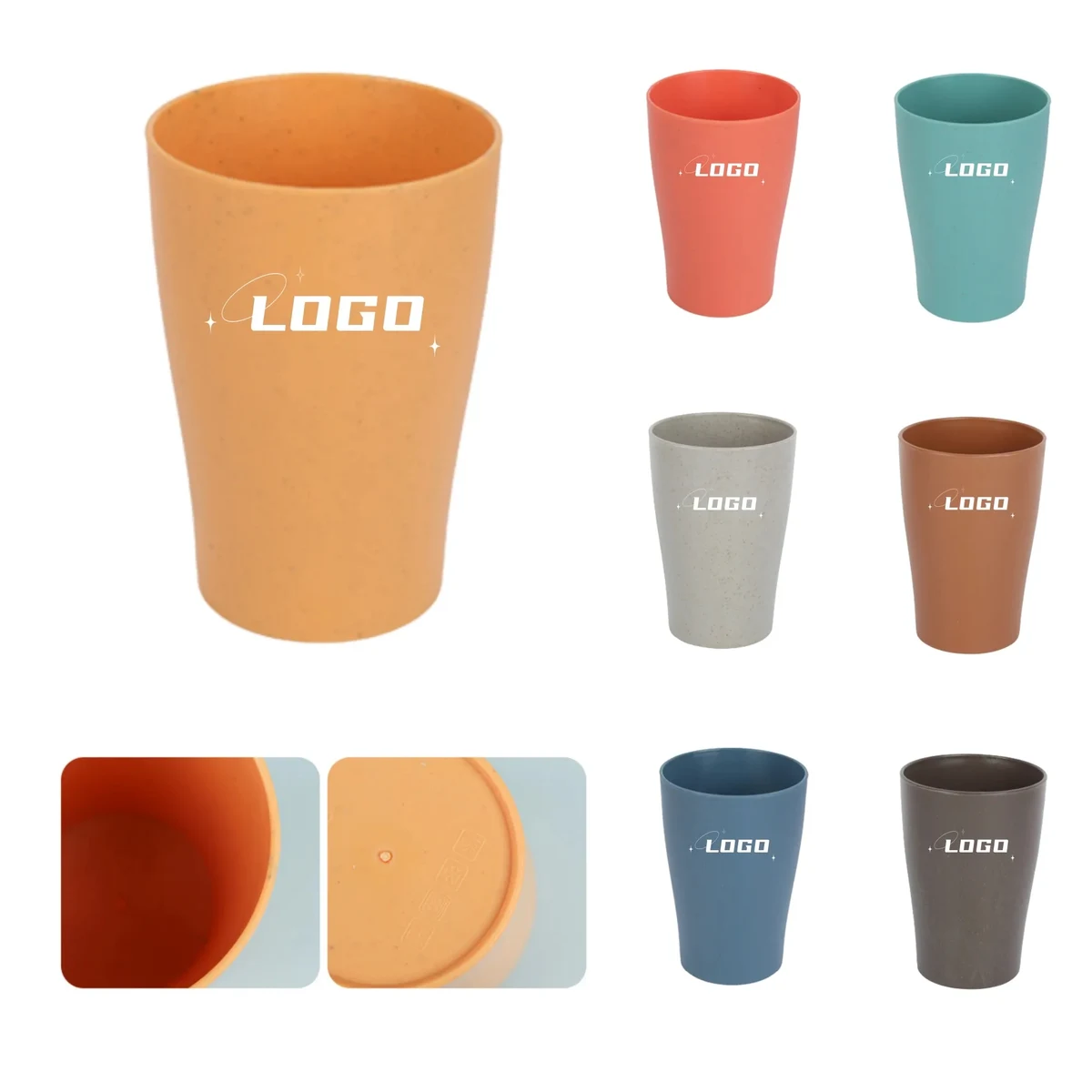 Reusable Wheat Straw Drink Cup Mouthwash Travel Mug 1