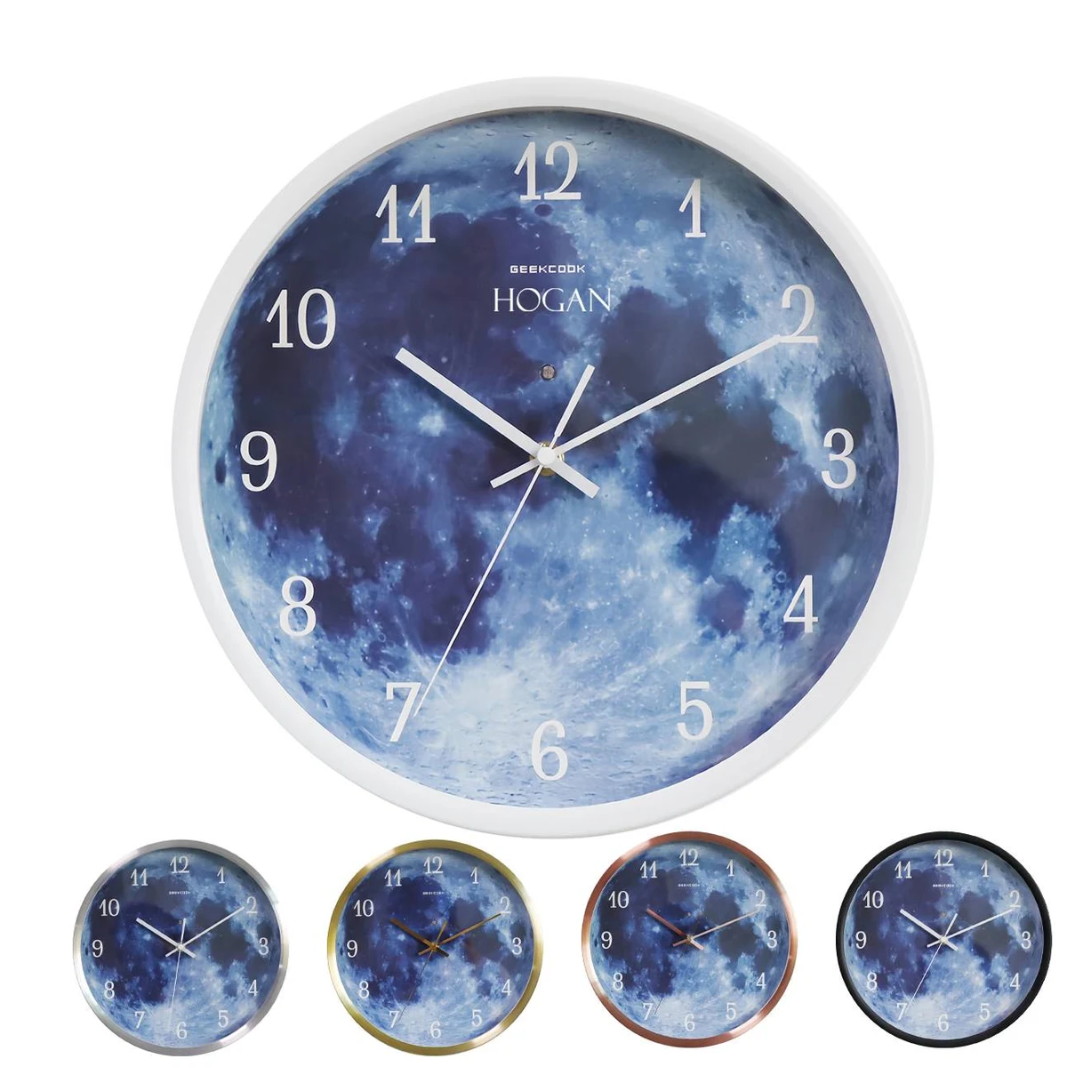 Blue moon LED luminous voice-activated wall clock 1