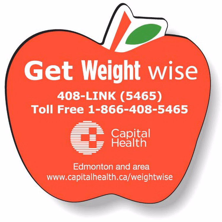 Stock Apple Magnet .020 (2.25" x 2.31"), Screen-printed White Matte Vinyl Topcoat