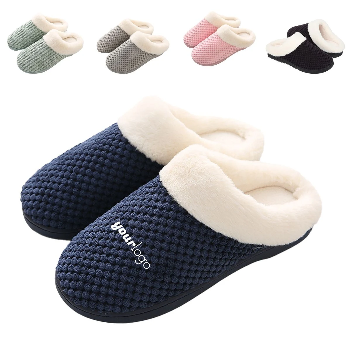 Plush Coral Fleece Home Slippers for Winter Comfort 1