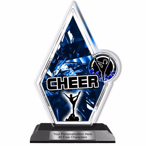 Cheer Acrylic Trophy: 6" Quasar, Galactic Ice Desi