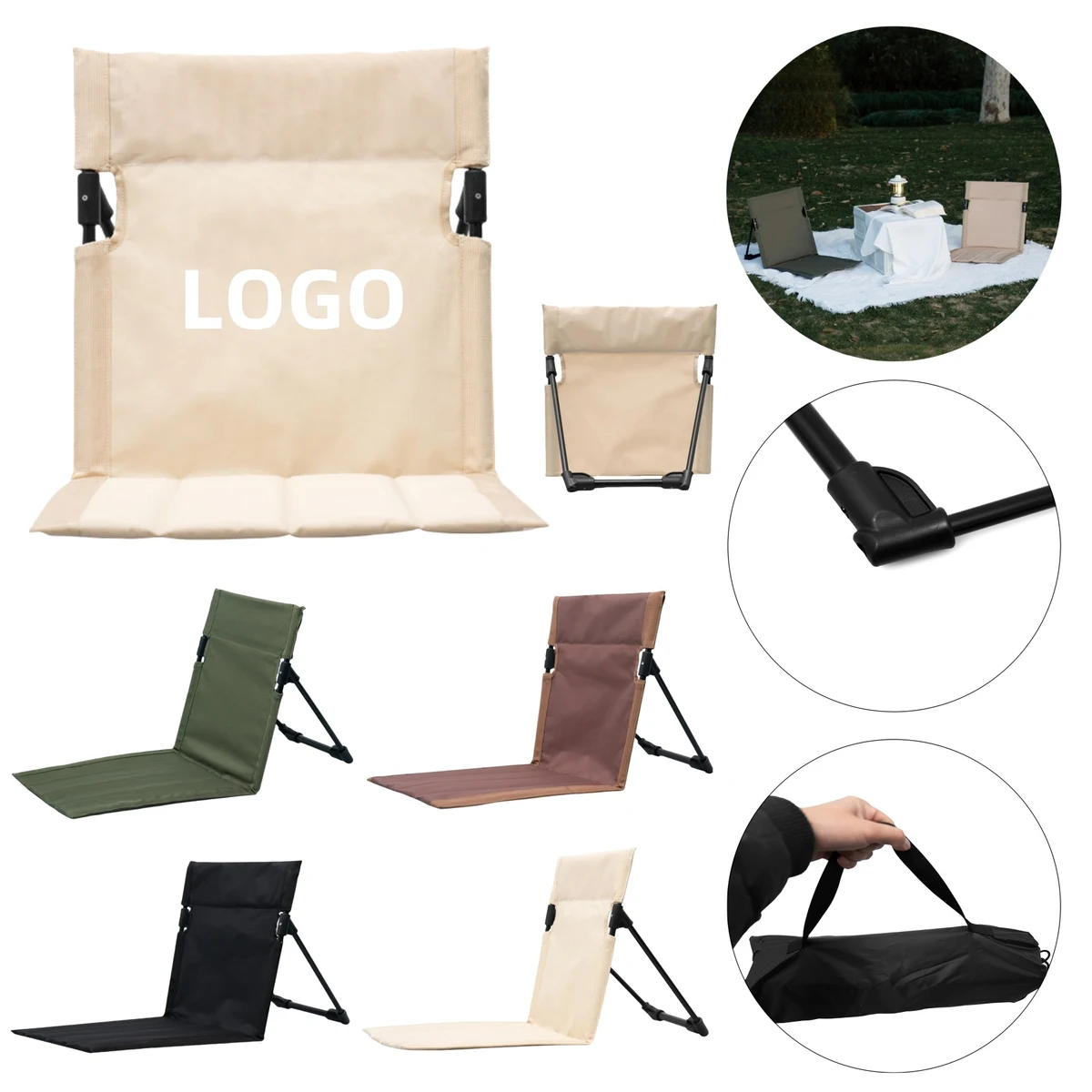 Folding Beach Chair With Storage Bag 1