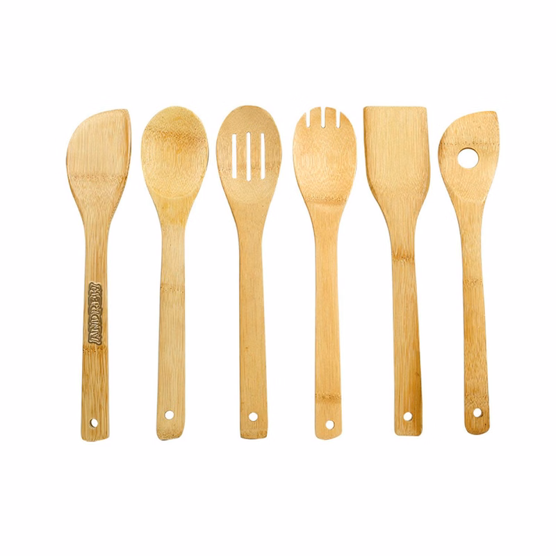 6pcs Bamboo Kitchen Utensils