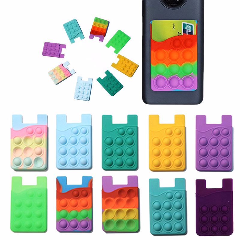 Popper Stress Reliever Silicone Phone Wallet