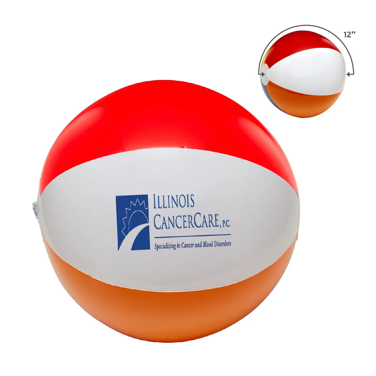12" 6 Color Beach Ball Inflate 1