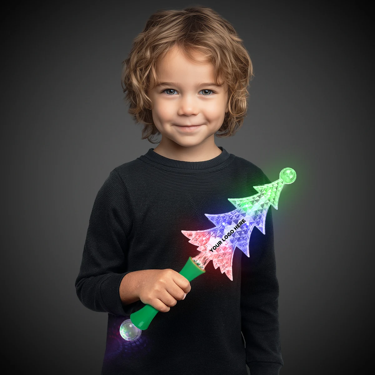 LED Christmas Tree Wand - 13" (Imprinted) 1