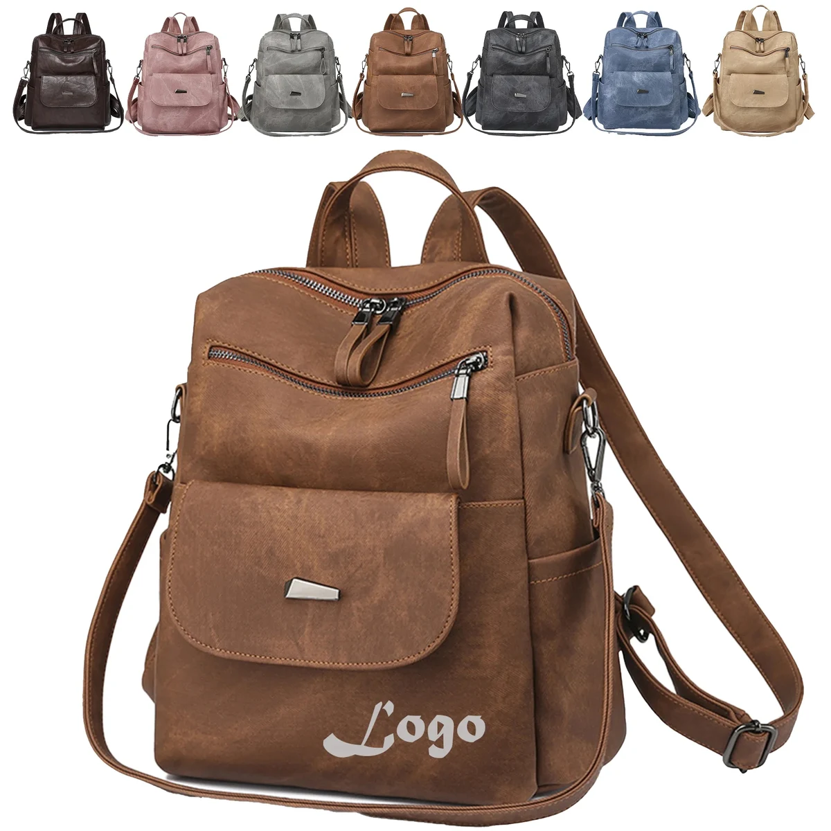 PU Leather Transformable Rucksack 1