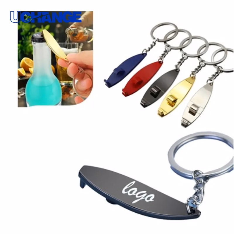 Surfboard Bottle Opener Keychain Beach Theme Bar Tool