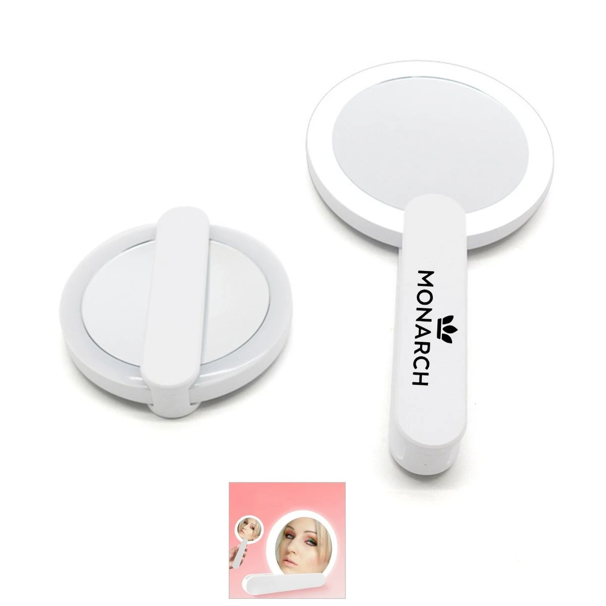 LED Mirror with Swivel Handle 1