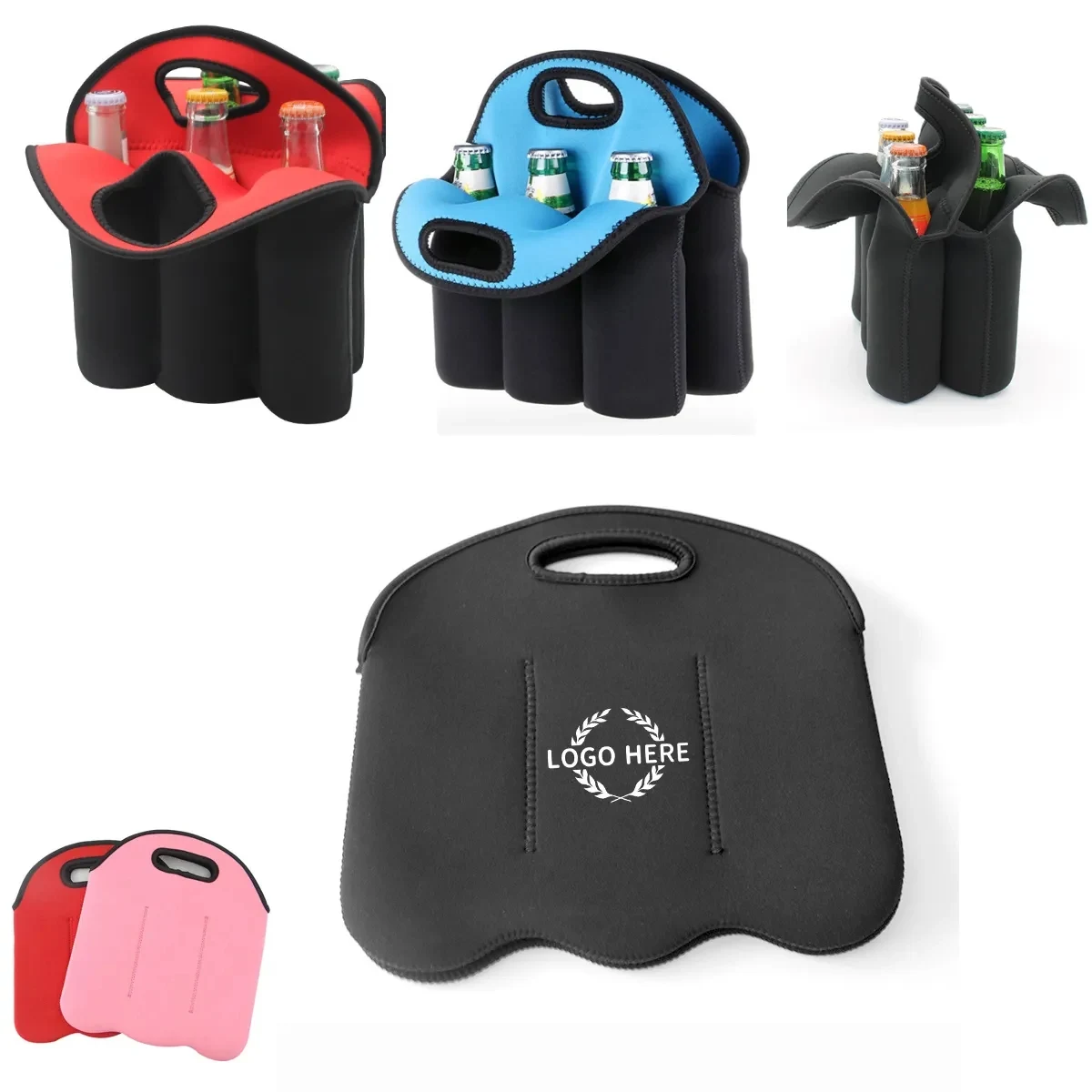 Neoprene 6 Pack Beer Bottle Carrier Bag 1