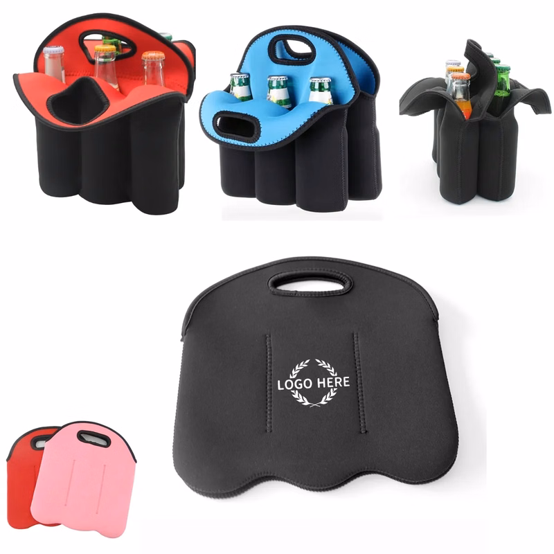 Neoprene 6 Pack Beer Bottle Carrier Bag