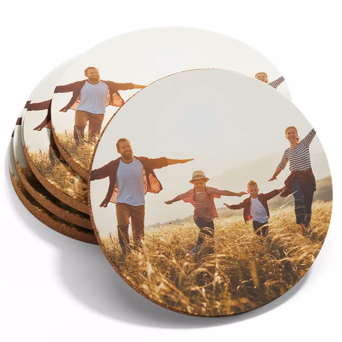 Custom Photo Fiberboard Coasters