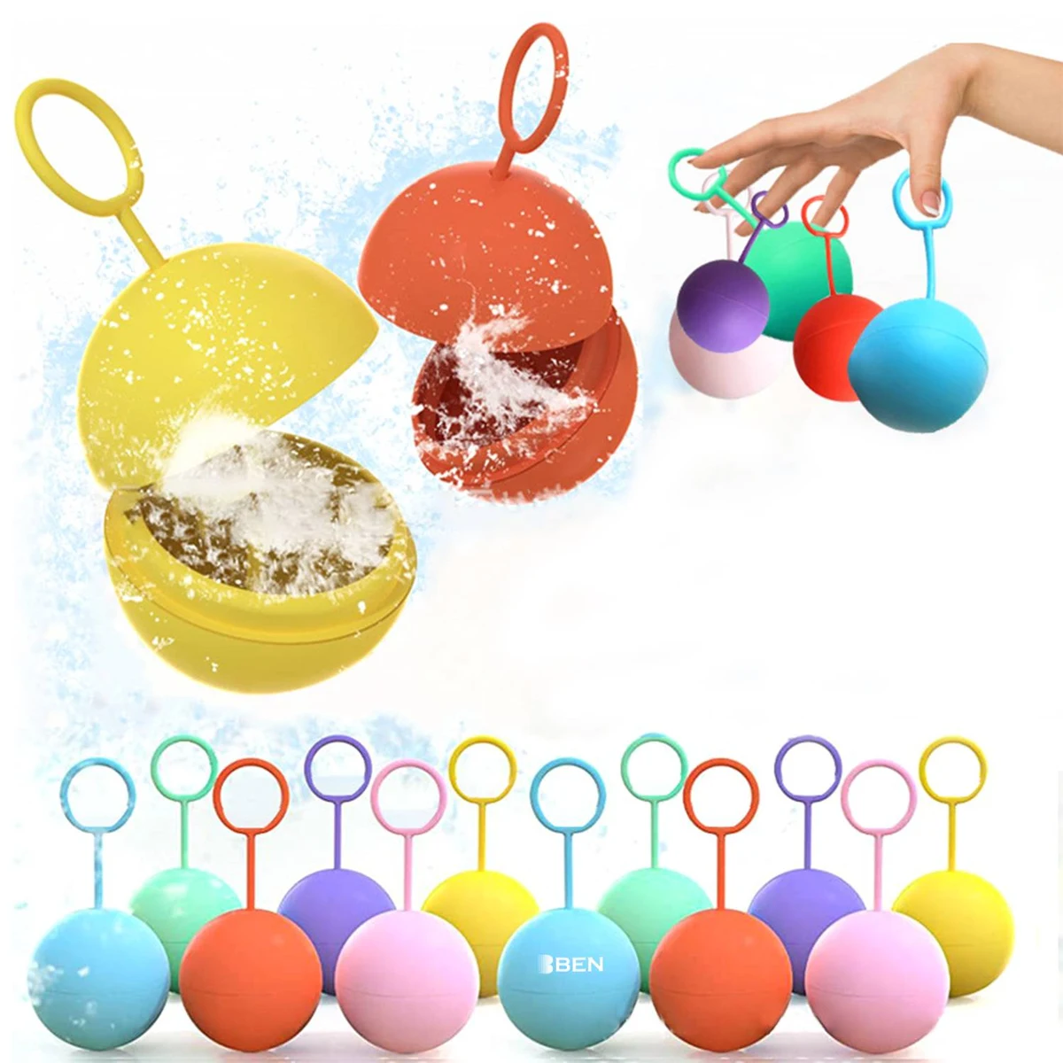 Finger-Mounted Magnetic Silicone Water Ball Toy 1