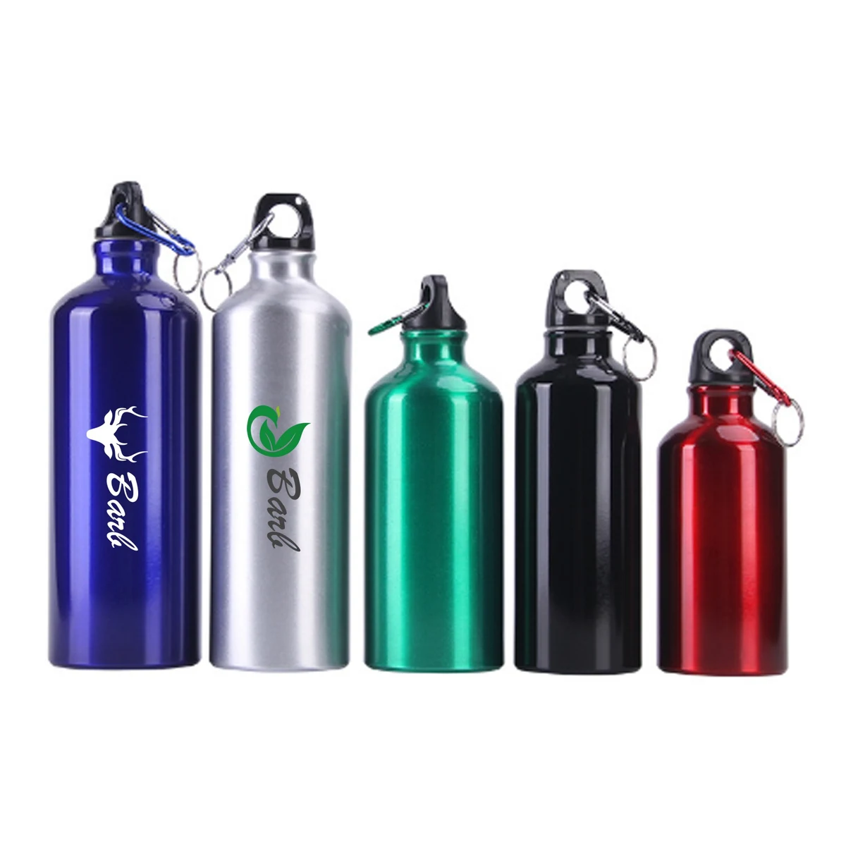 25 Oz. Aluminum Water Bottle with Carabiner, custom water bottle with logo imprint 1