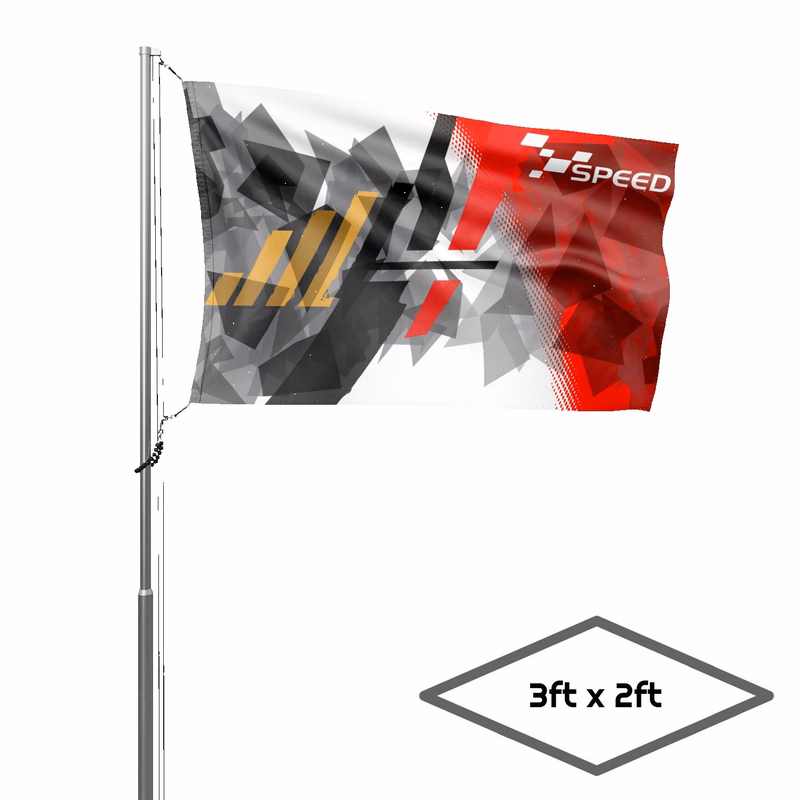 Single-Sided Dye Sublimation 1-Layer Flag (3' X 2')