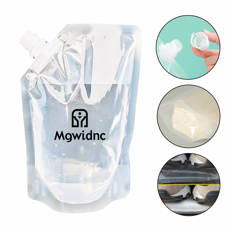 500ml Transparent Spout Pouch, Self-Standing Thickened Food-Grade Liquid Packaging Bag with Handle
