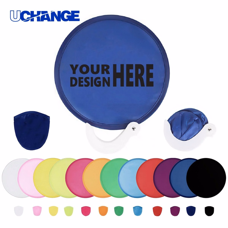 Foldable Polyester Flying Disc With Handle for Fun