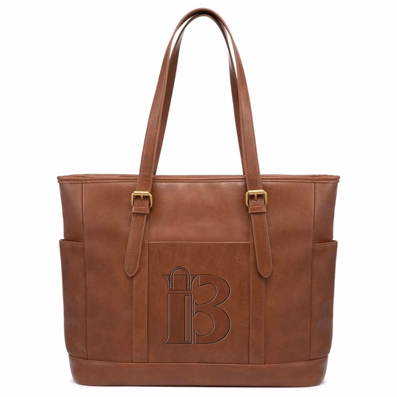 15" Waterproof PU Leather Laptop Tote bag