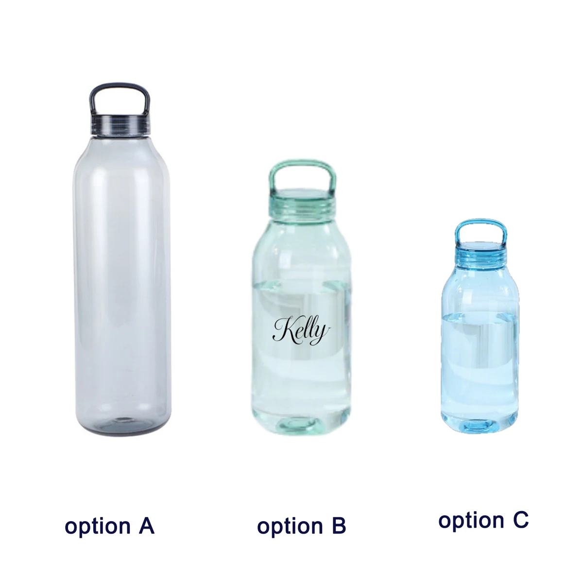 Portable Plastic Clear Bottle w/ Handle 1