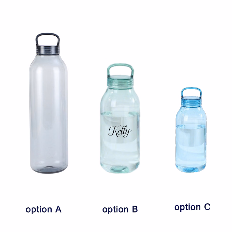 Portable Plastic Clear Bottle w/ Handle