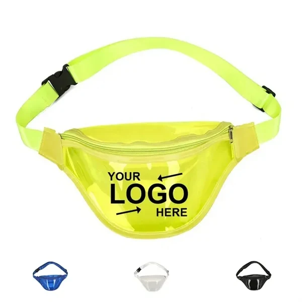 Custom Clear PVC Beach Fanny Bag Adjustable Strap — Travel Sports Promo Pack 1