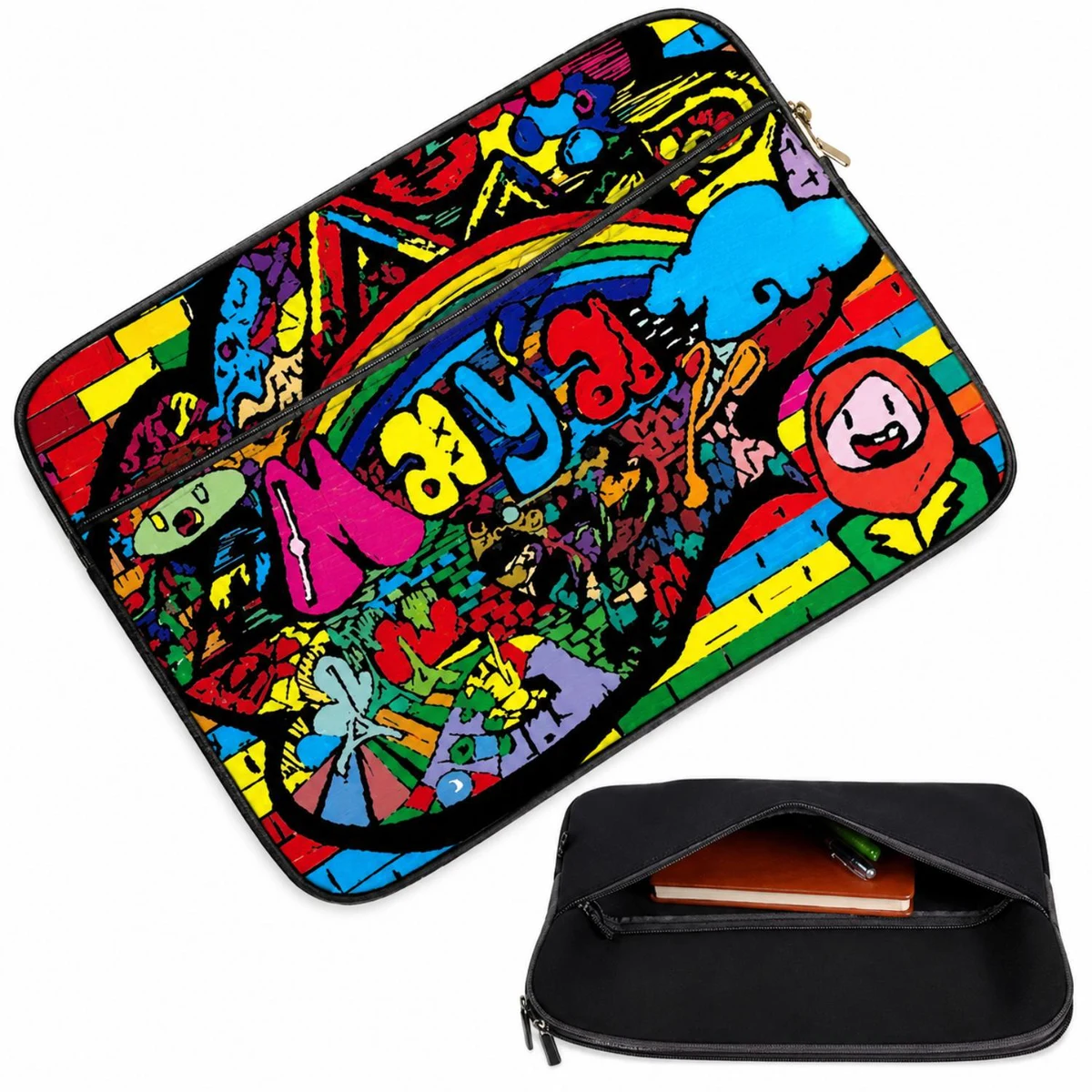 Sublimation Neoprene Laptop Sleeve w/Front Pocket Full Color 1
