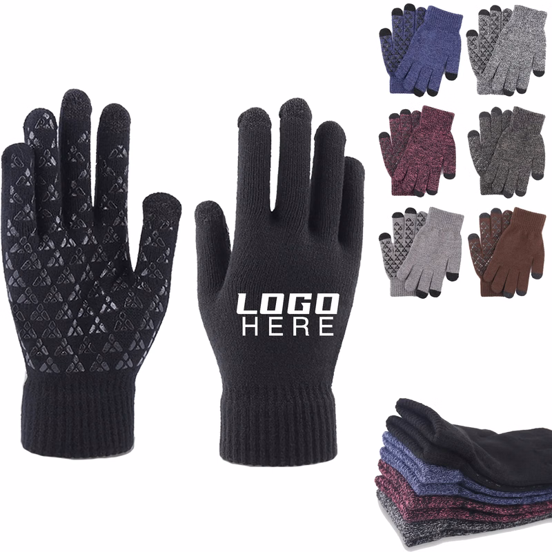 Stretch Warm Touch Screen Knit Gloves MOQ50pcs