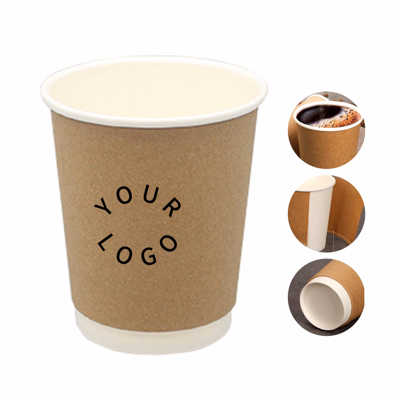 Paper Coffee Cup 12oz Thickened Leakproof Beverage Holder