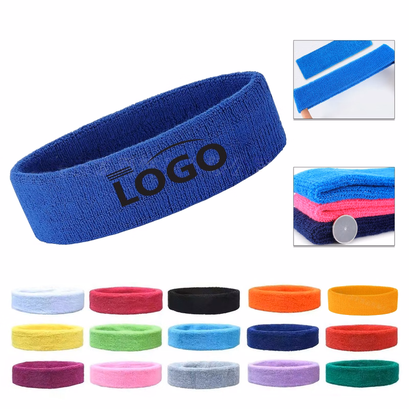 Poly-Cotton Sports Sweatband Headband