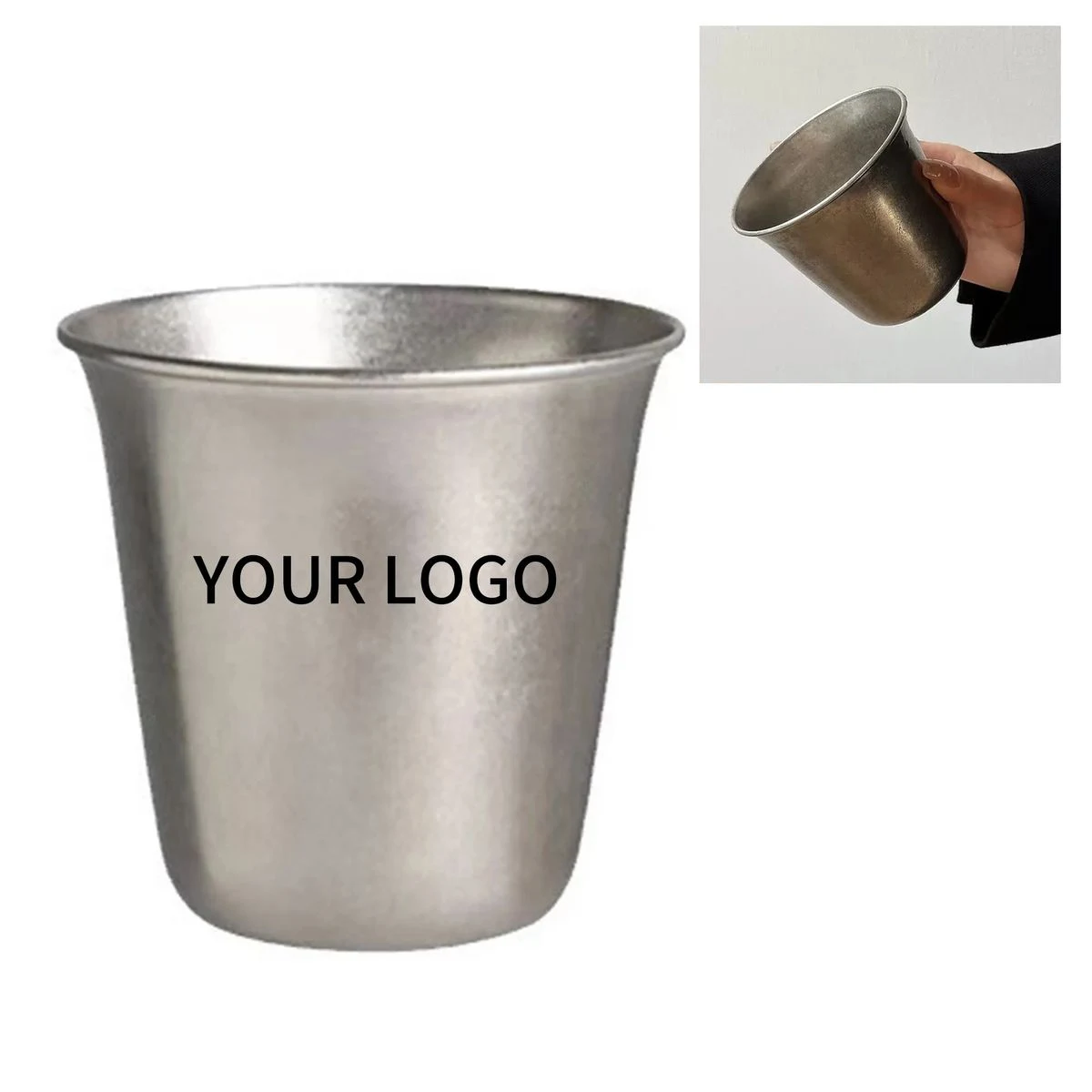 Brushed Stainless Steel Cup for Camping Trips 1
