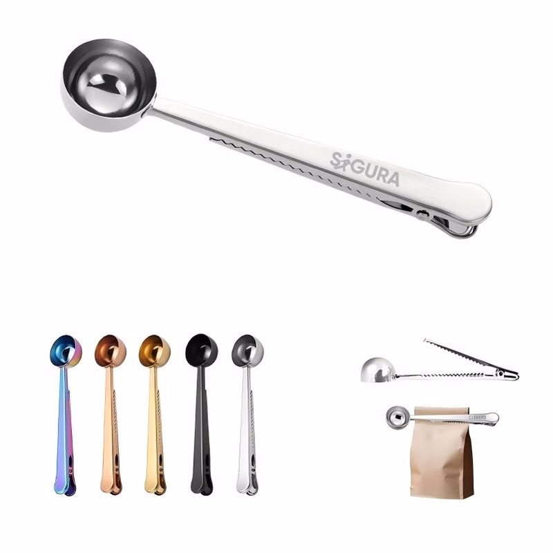 15ml Stainless Steel Measuring Coffee Scoop With Sealing Clip