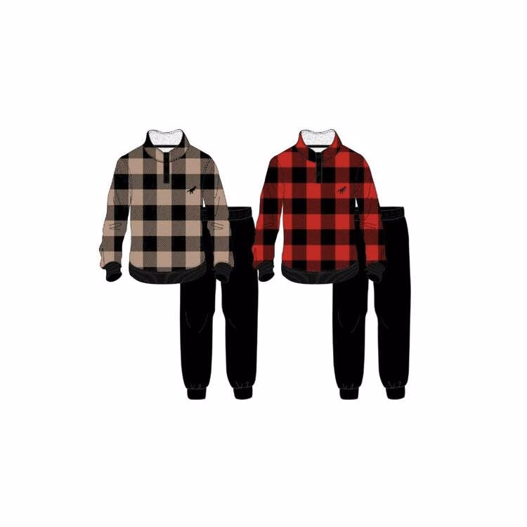 Boys' Pullover and Pant Set Beige/Red 2-4