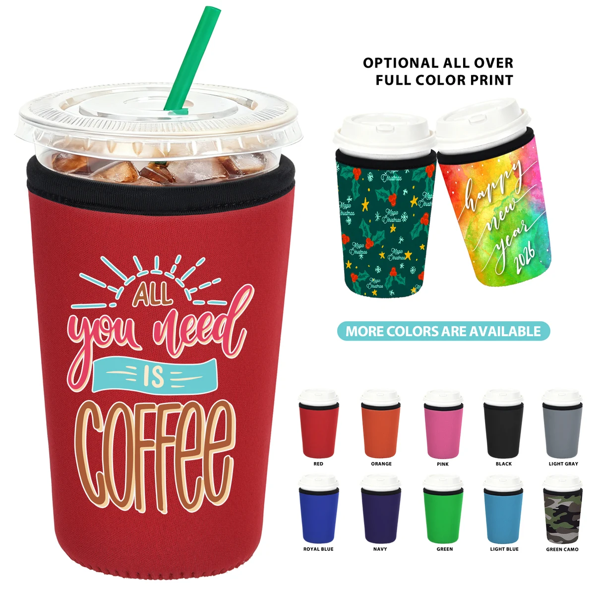Reusable Iced Coffee Insulator Sleeve 1