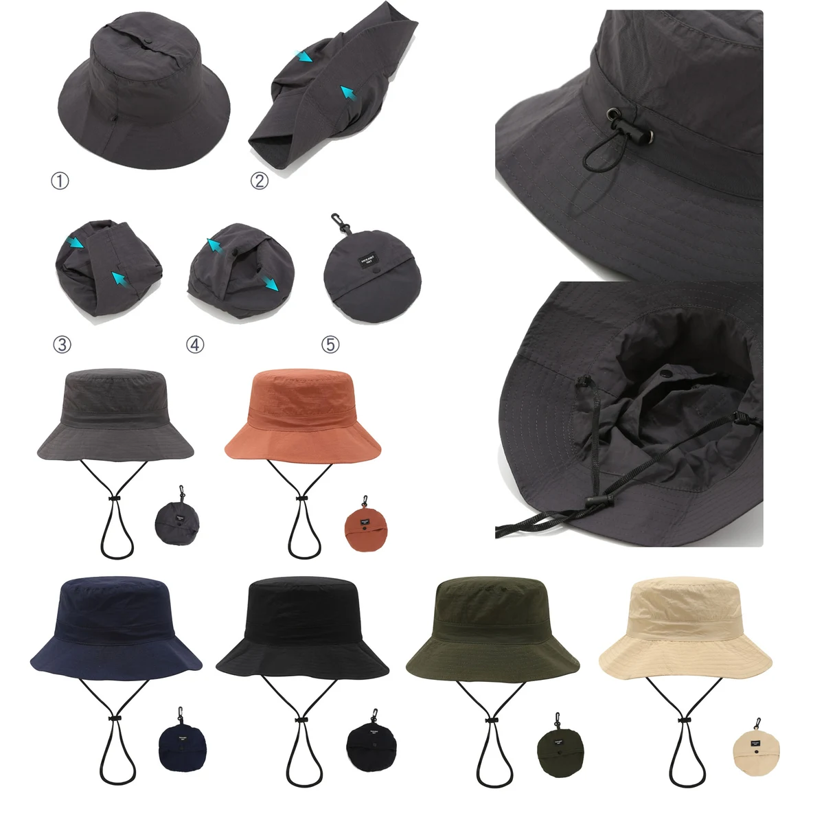MOQ50 Reversible Sun Hat With Built-In Sun Protection 1