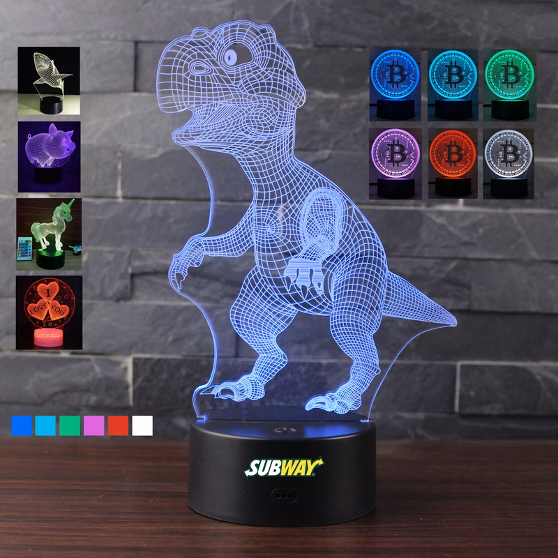 BitGlow 3D RGB Bitcoin Lamp
