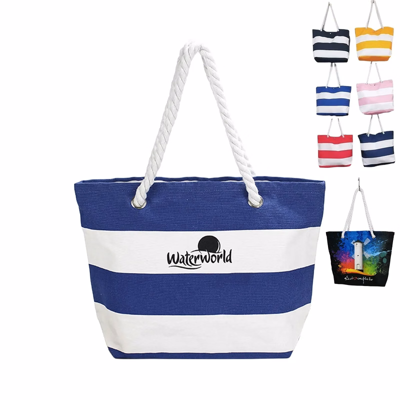 MOQ 50pcs Canvas Beach Tote Bag
