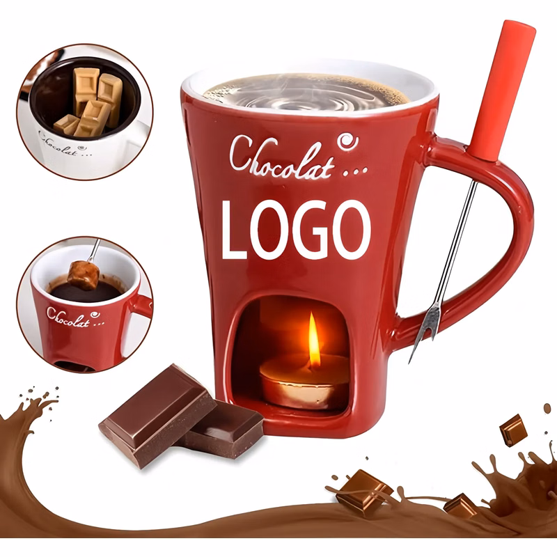 Mini Chocolate Fondue Set with Forks