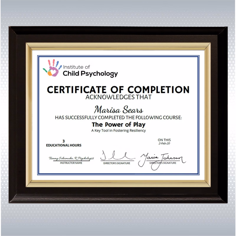 Black Matte Finish Certificate Plaque