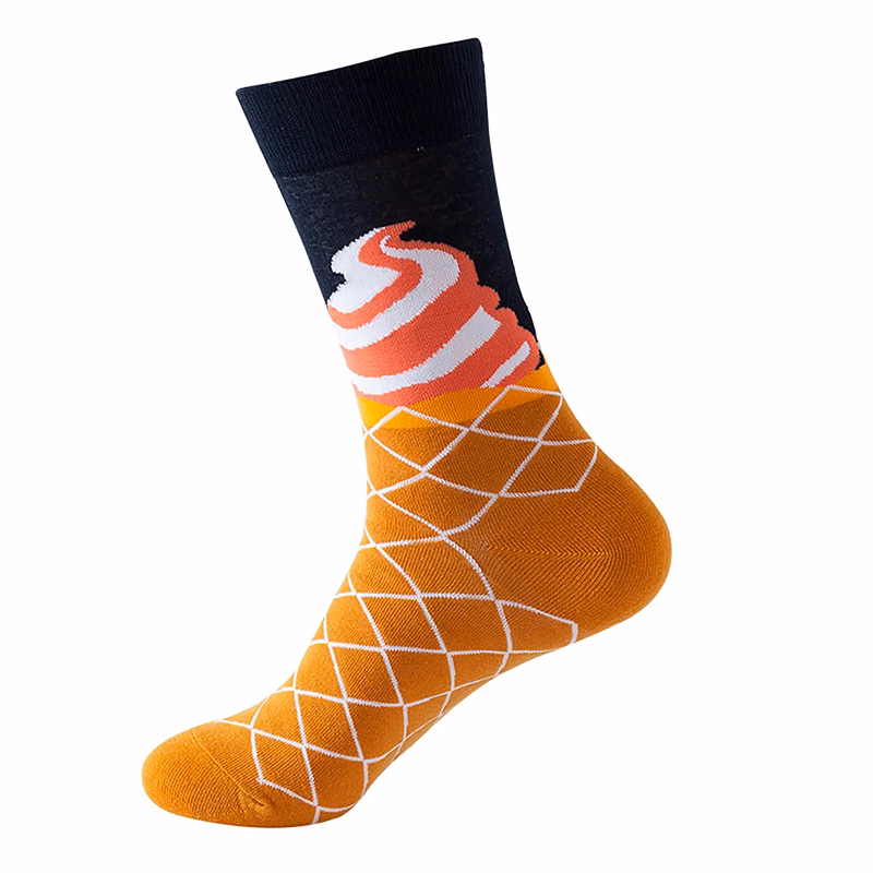 Jacquard Knit Cotton Crew Athletic Socks MOQ50