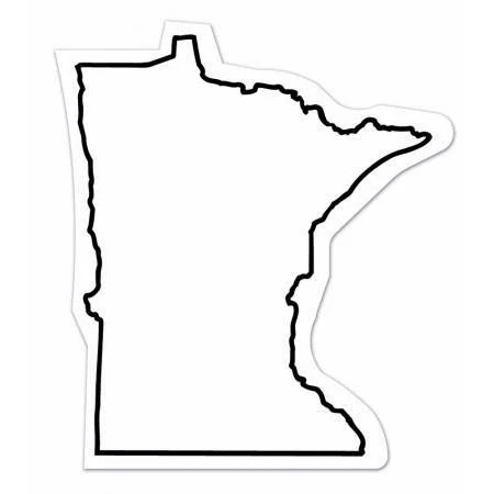 Minnesota State Shape Magnet - Full Color 1
