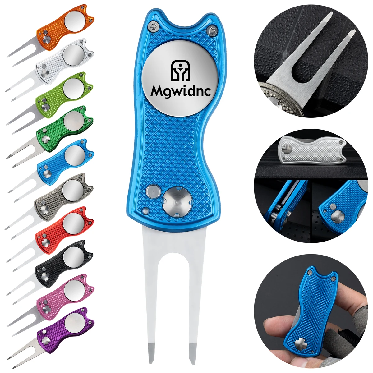 Aluminum Golf Ball Fork with Auto Spring Open 1