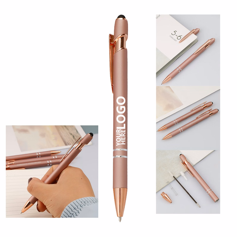 Branded Rose Gold Aluminum Shaft Pen