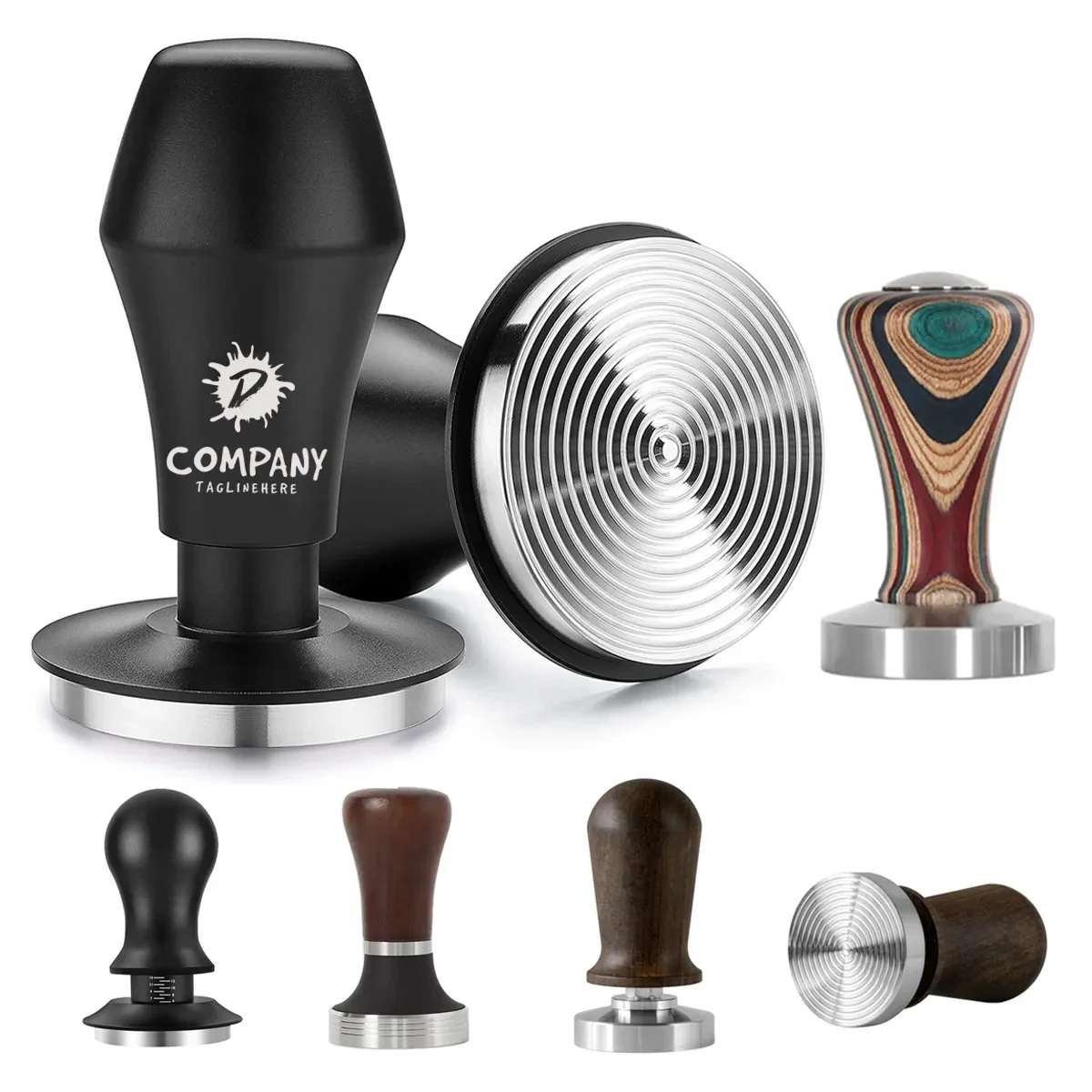 Custom Personalise Portable Hand Spring Loaded Coffee Tamper 1
