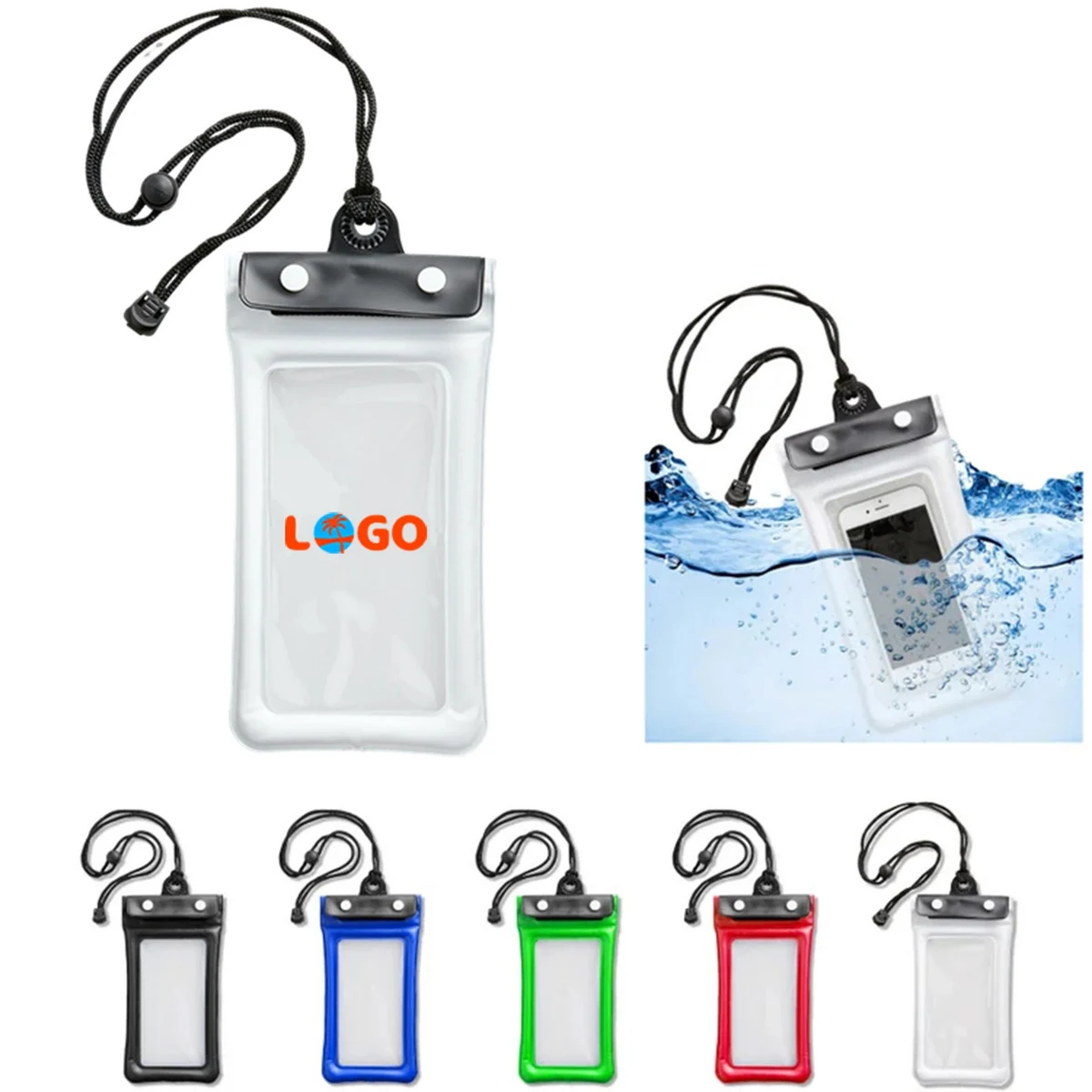 Floating Waterproof Pouches With Neck Cord 1