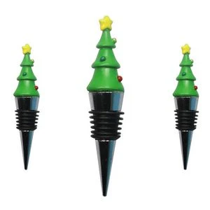 Custom Christmas Tree Wine Cork Bottle Stopper 1