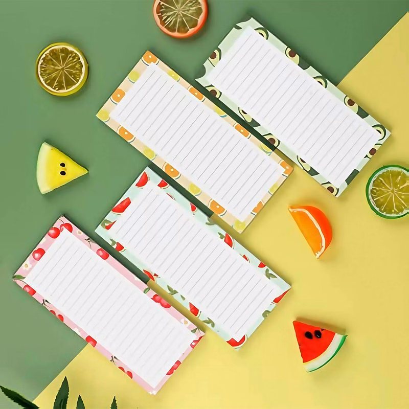 Fruit Design Magnetic Notepad Fridge Grocery Lists