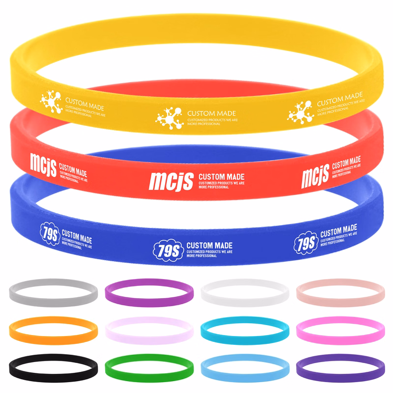 1/4"W Silicone Bracelets