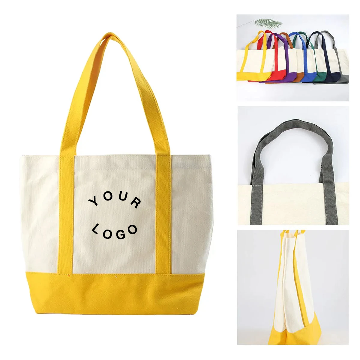 Cotton Canvas Tote 12oz with Large Storage Space, custom tote bag with logo imprint 1