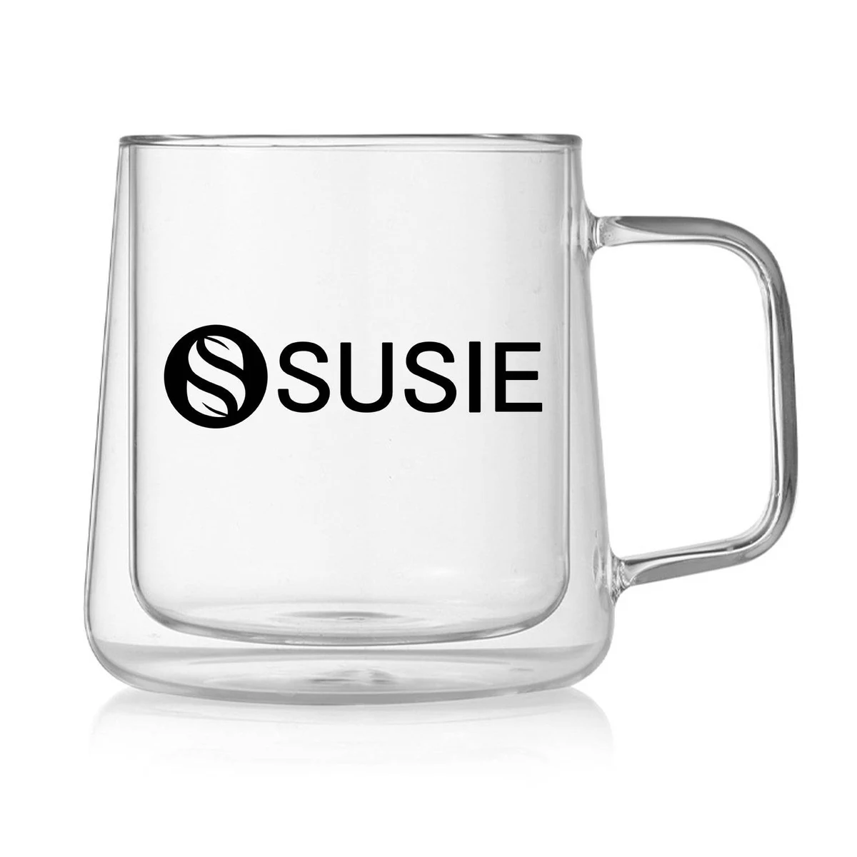 14Oz Clear Heat-Resistant Borosilicate Glass Coffee Mug 1